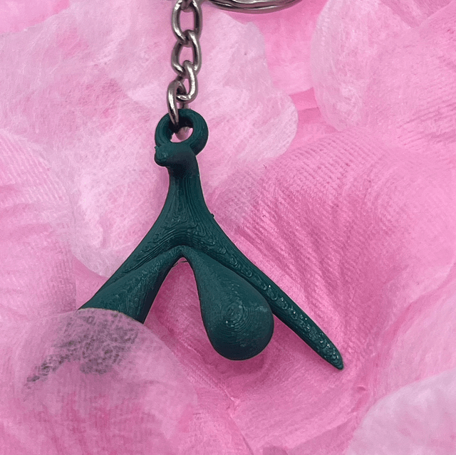 Porte clé clitoris Vert