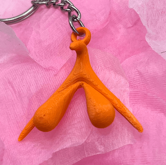Porte clé clitoris Orange