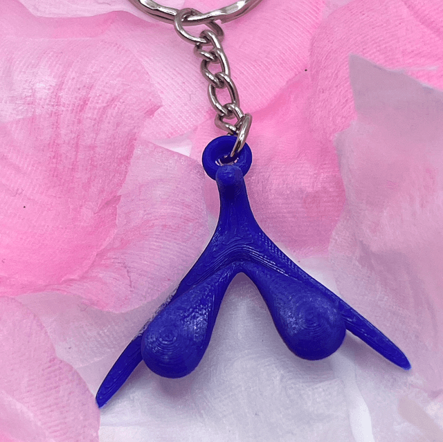 Porte clé clitoris Bleu 