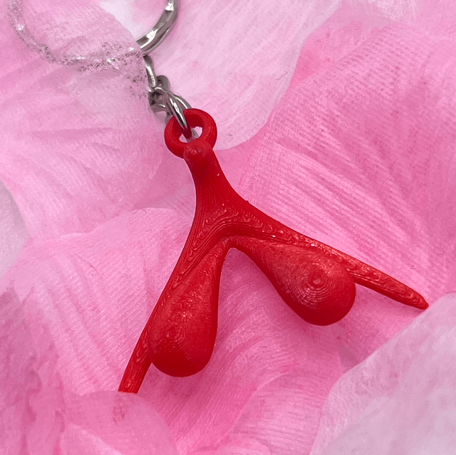 Porte clé clitoris Rouge