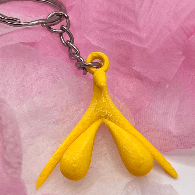 Porte clé clitoris Jaune