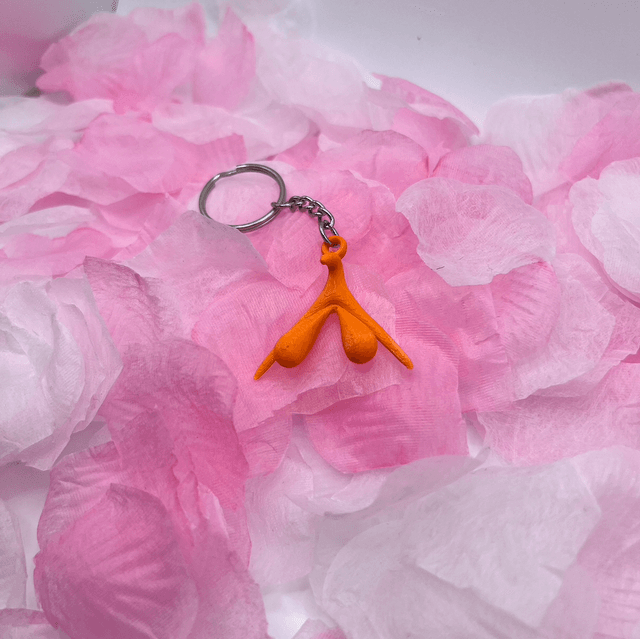 Porte clé clitoris Orange