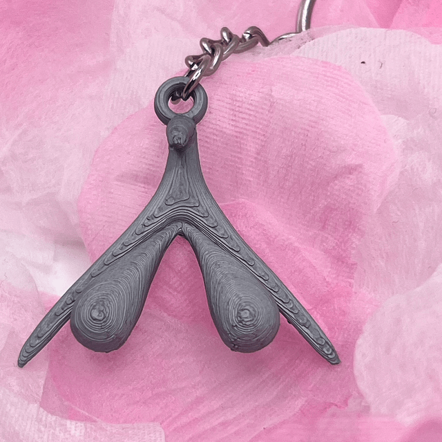 Porte clé clitoris Argent